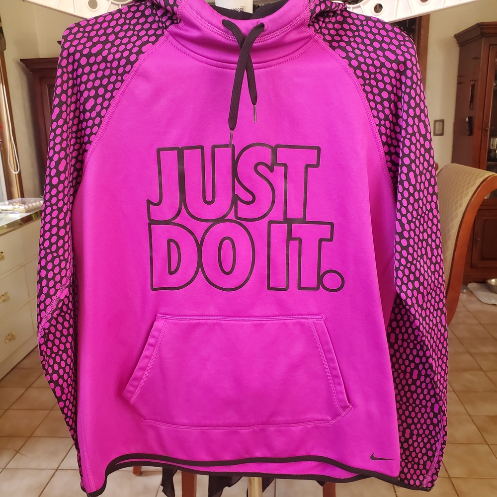 Nike Pink and Black Hoodie
